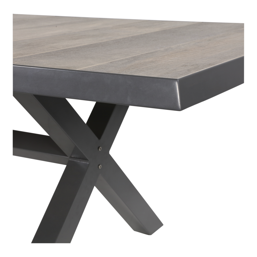 Outdoor Living - Tafel Castilla Negro met kruispoot  243x103cm