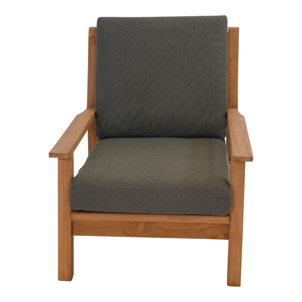 Outdoor Living - Loungestoel teak, incl. kussen
