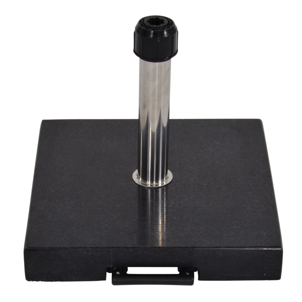 Outdoor Living - Parasolvoet 40kg graniet zwart met telescoop hendel