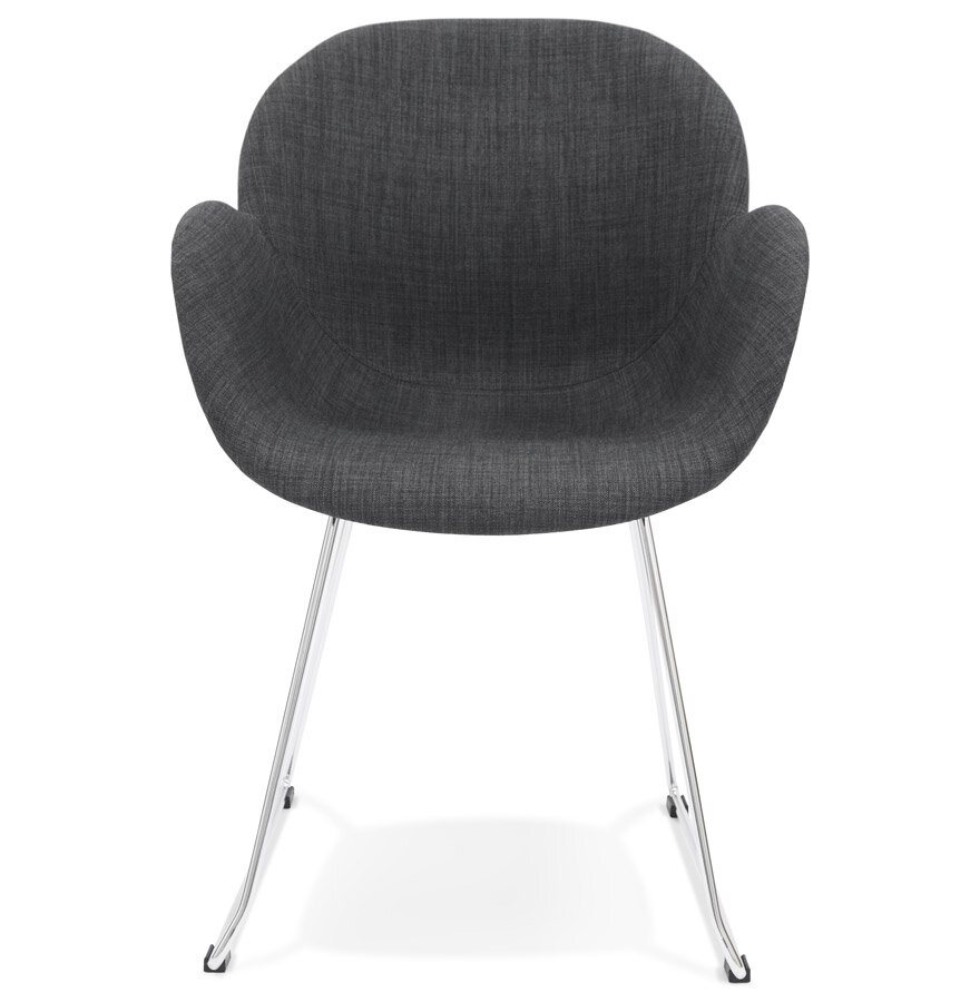 Designstoel JUMBO&#039; in donkergrijze stof