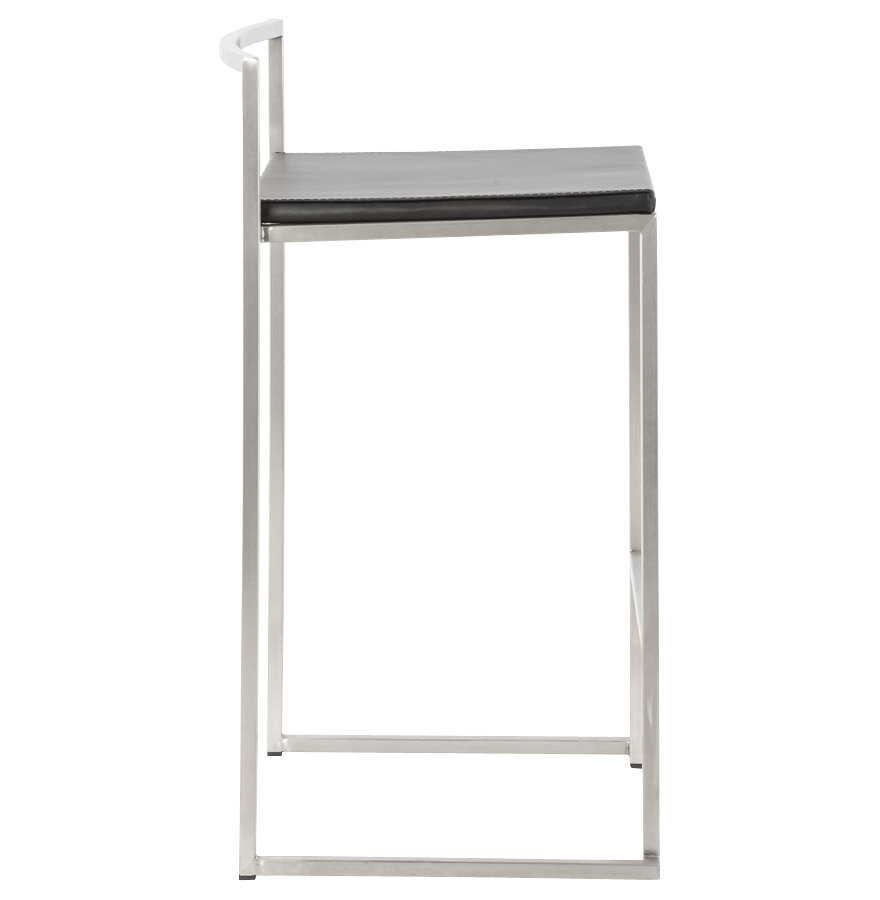 Zwarte halfhoge design kruk &#039;DISKO MINI&#039; stapelbaar