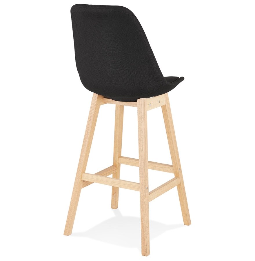 Scandinavische &#039;TERESA&#039; barkruk van zwarte stof