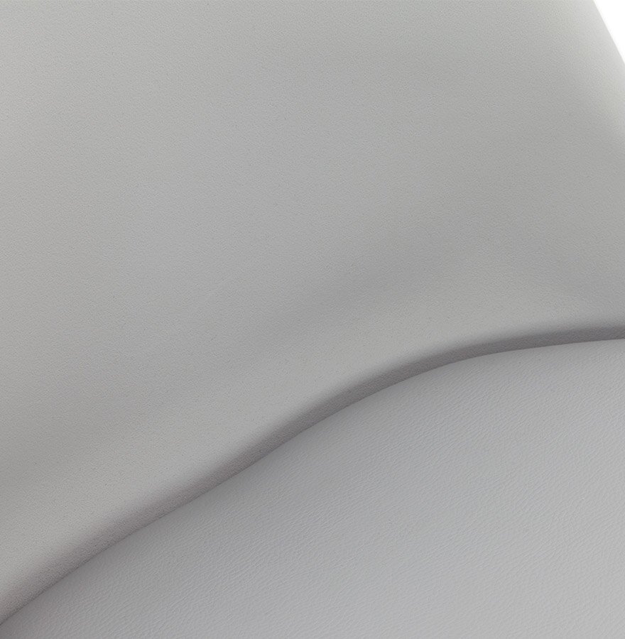 Grijze design barkruk &#039;LEMON&#039; met witte metalen poten