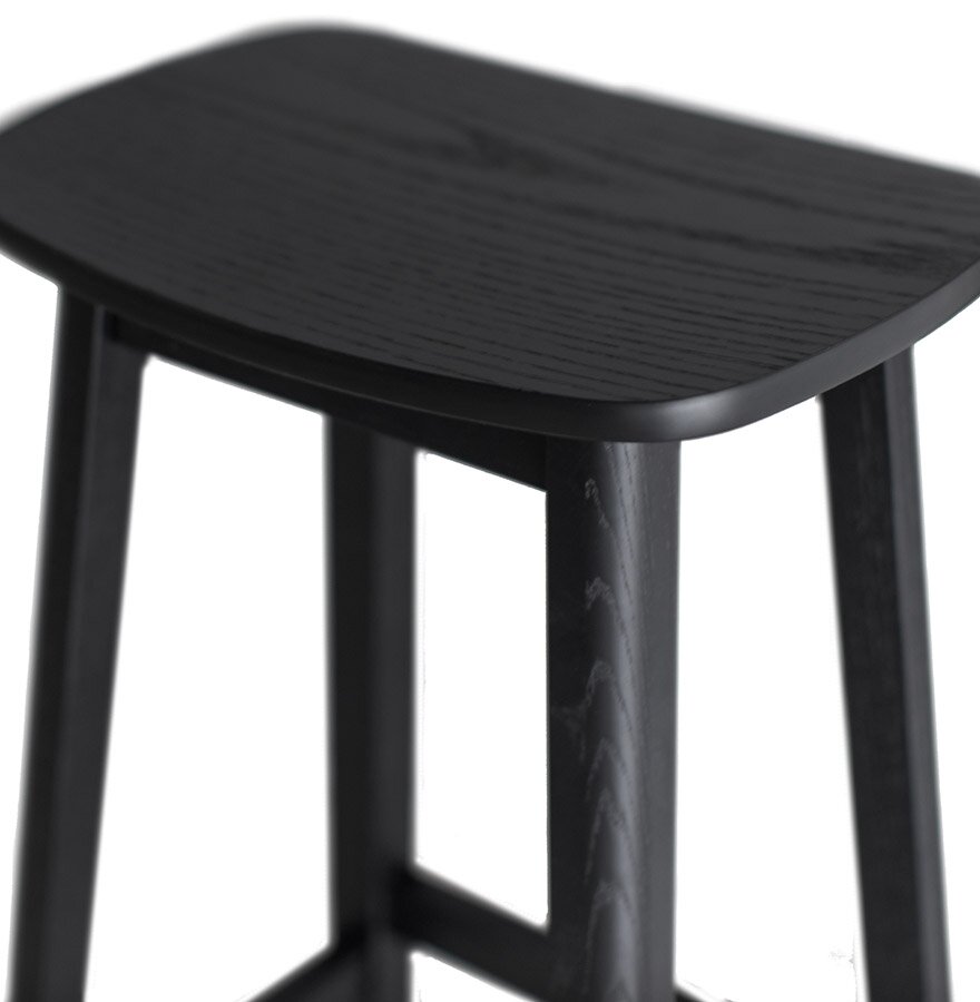 Halfhoge kruk &#039;DUMAS MINI&#039; van zwart hout
