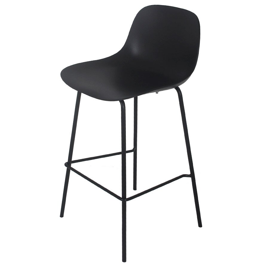 Halfhoge zwarte kruk &#039;GRANO MINI&#039; voor binnen/buiten