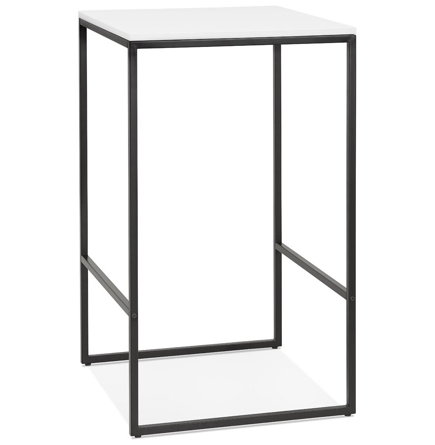 Hoge, industri&euml;le &#039;ORTOS&#039; tafel met wit blad en zwarte structuur