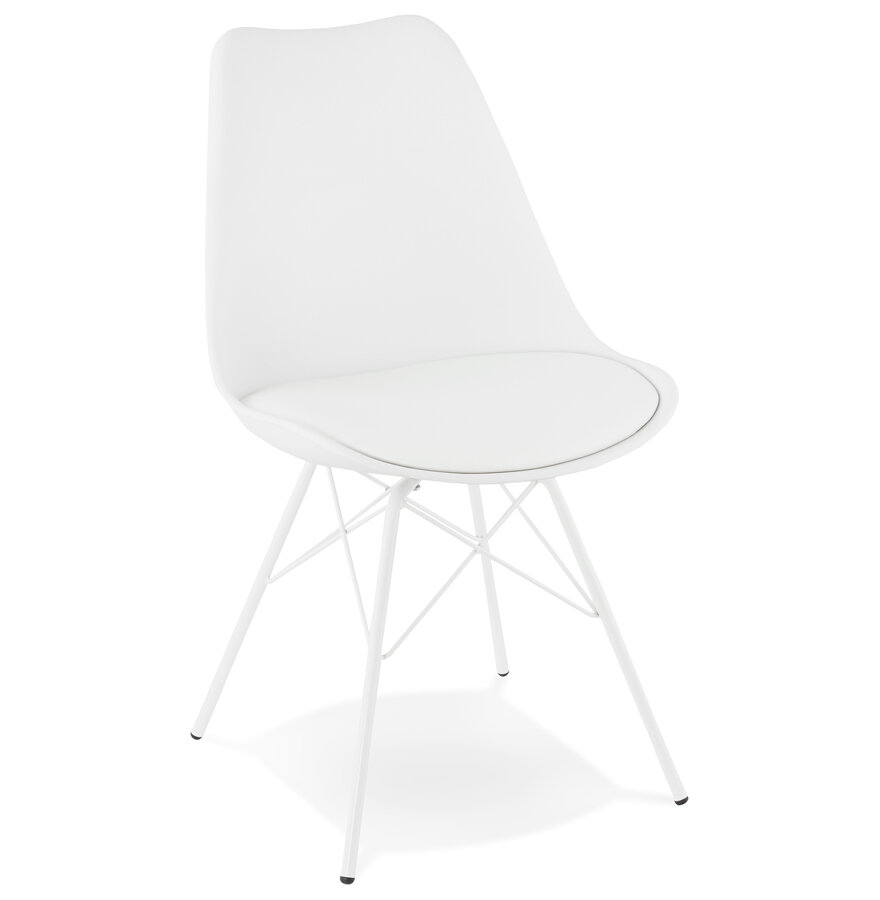 Design stoel &#039;BYBLOS&#039; wit industri&euml;le stijl