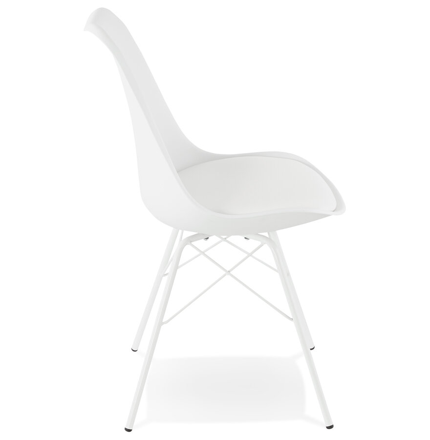 Design stoel &#039;BYBLOS&#039; wit industri&euml;le stijl
