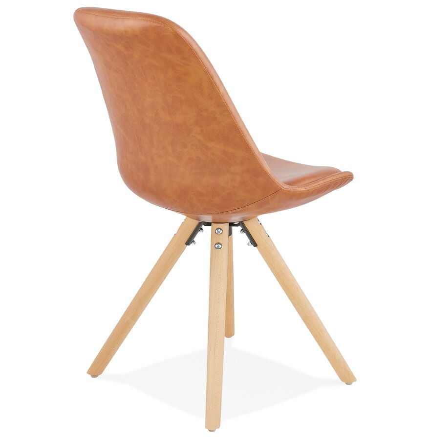 Design stoel &#039;STREET&#039; van bruin synthetisch materiaal