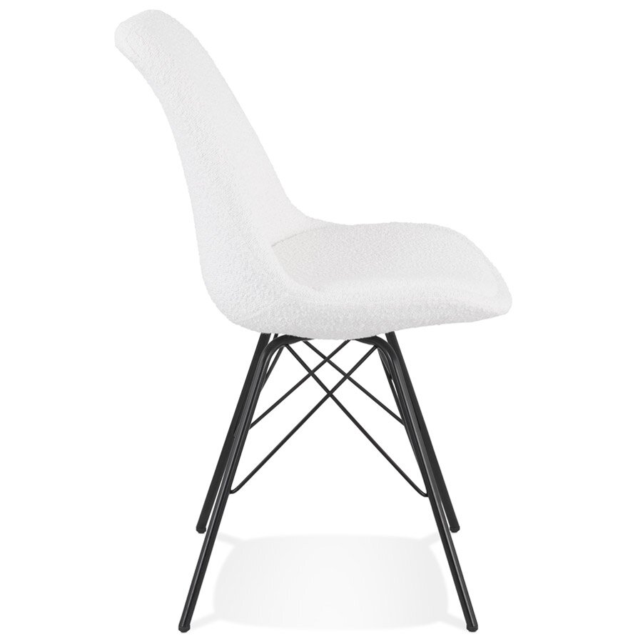 Industri&euml;le design stoel &#039;VIOLETTE&#039; van witte badstof
