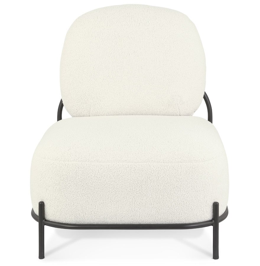 Lounge stoel &#039;ORSO LOUNGE&#039; in beige boucl&eacute;stof