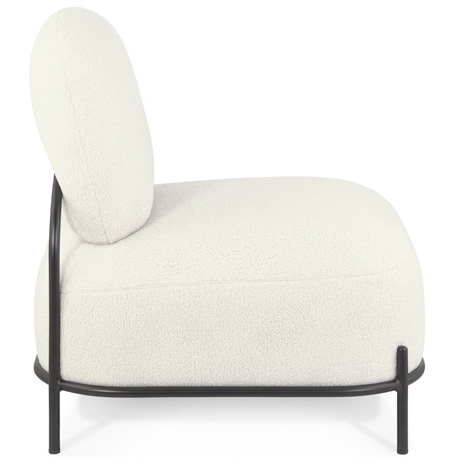 Lounge stoel &#039;ORSO LOUNGE&#039; in beige boucl&eacute;stof