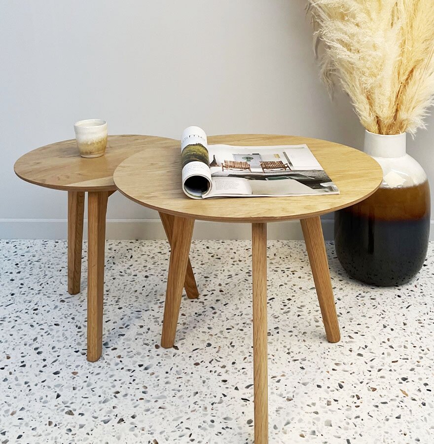 Ronde mimiset &#039;GABY&#039; van naturel hout