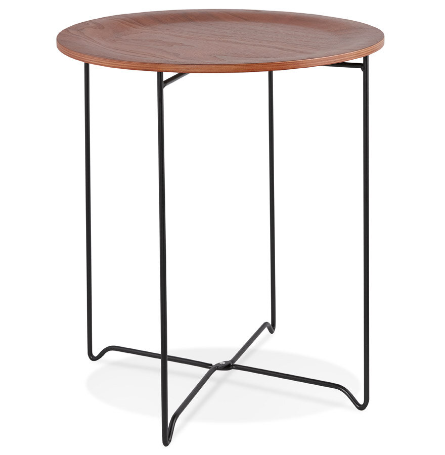 Design bijzettafel &#039;TSUNAMI&#039; zwart industri&euml;le stijl