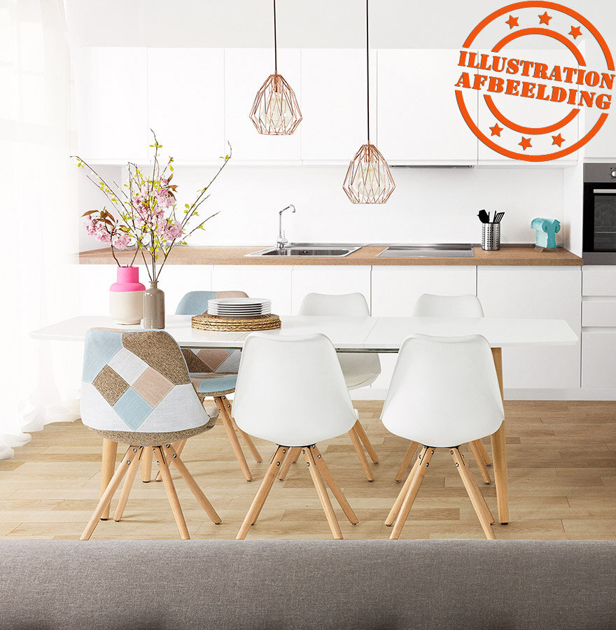 Uitschuifbare, design eettafel &#039;ESKIMO&#039; in Scandinavische stijl - 170(270)x100 cm