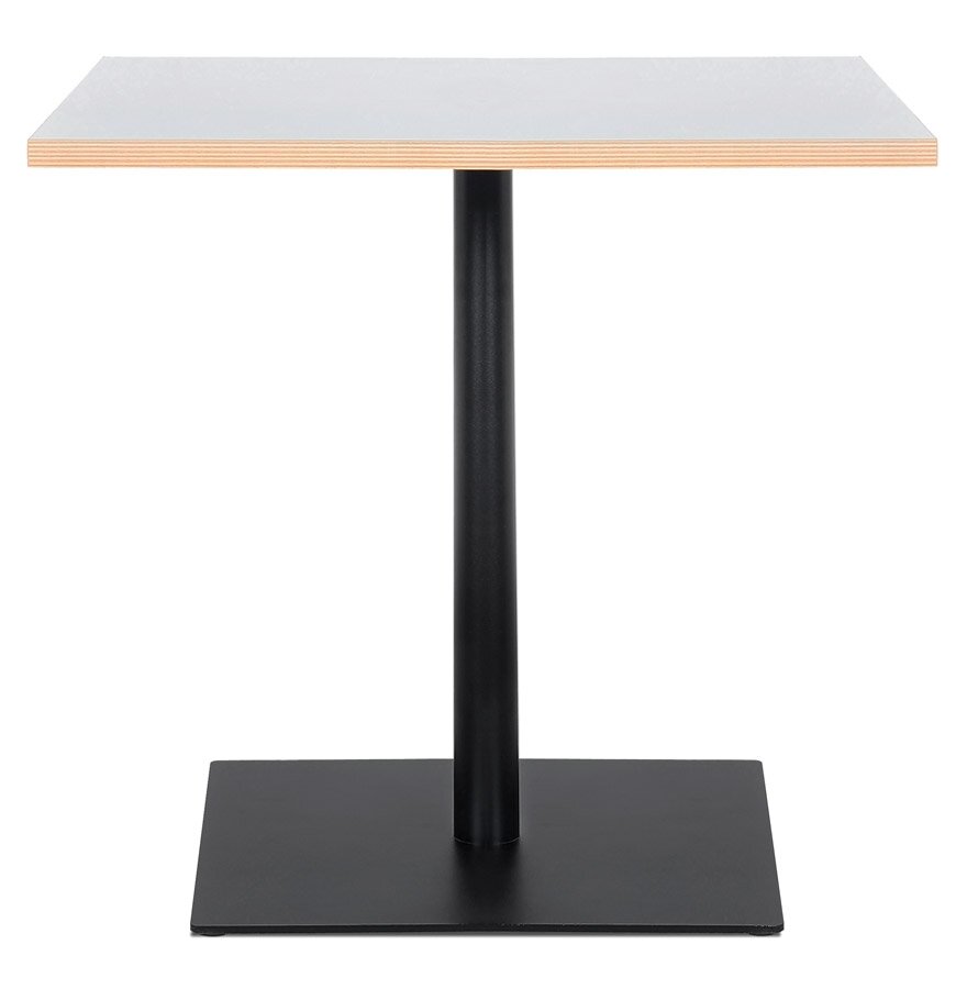 Witte vierkante tafel &#039;FUSION SQUARE&#039; met zwart frame - 80x80 cm