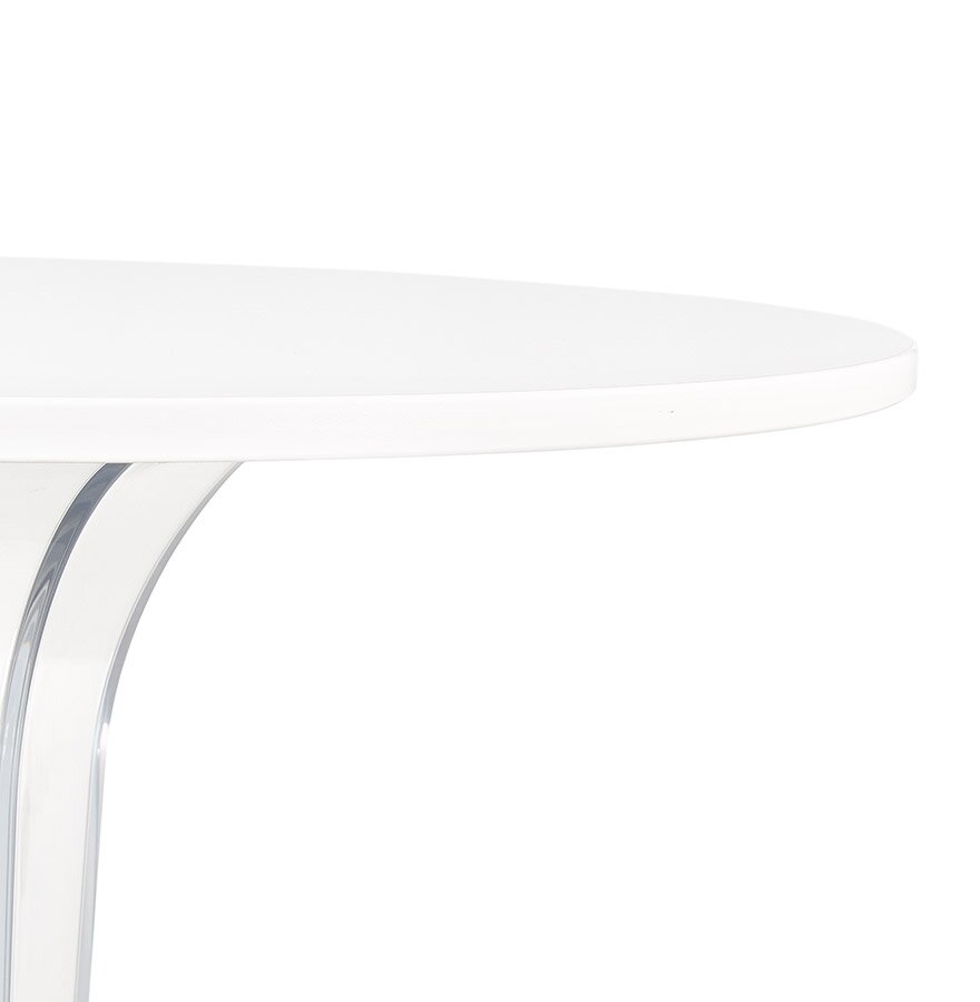 Witte ronde terrastafel &#039;LIMPID&#039; voor binnen/buiten - &Oslash; 68 cm