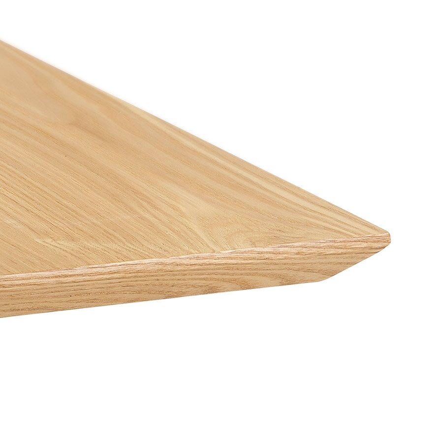 Vierkant eettafeltje &#039;REGIS&#039; van natuurlijk afgewerkt hout en zwart gietijzer - 70x70 cm