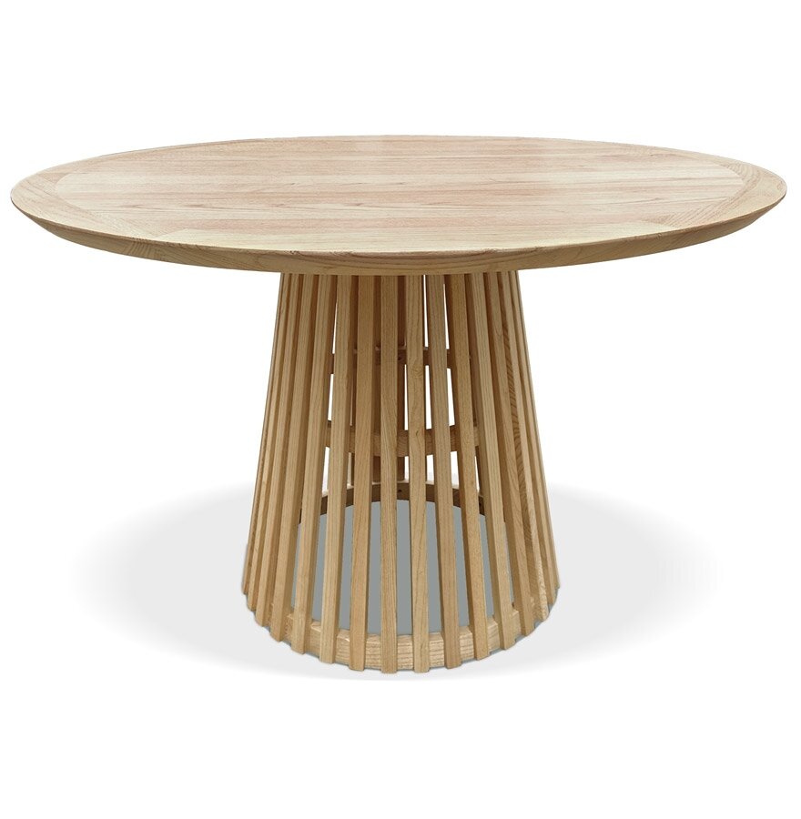 Ronde eettafel &#039;PERI&#039; van natuurlijk hout - &oslash; 120 cm