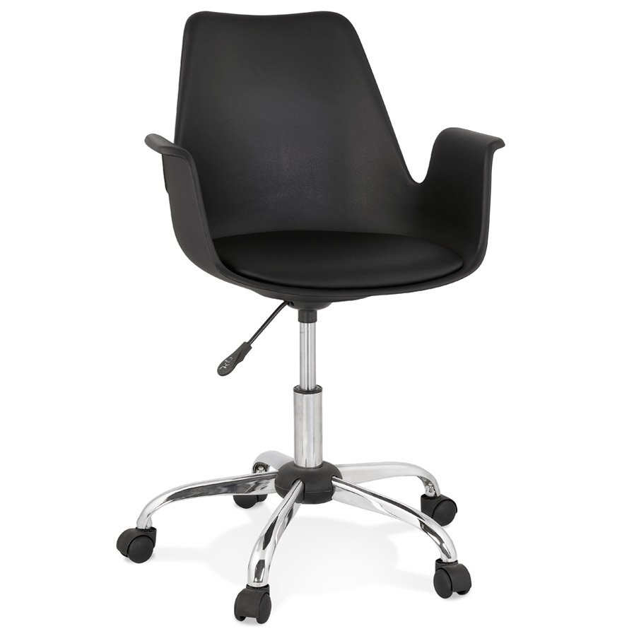Zwarte design bureaustoel &#039;TRIP&#039; met armleuningen