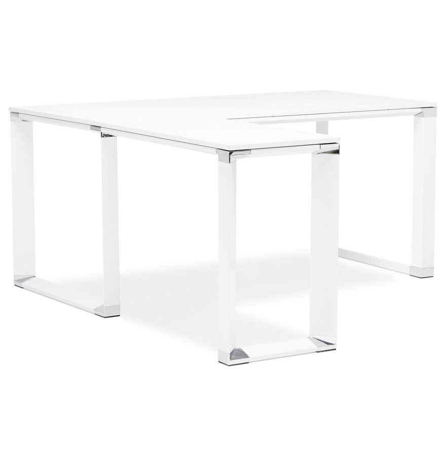 Design hoekbureau &#039;XLINE&#039; 160 van wit hout (hoek naar keuze) - 160 cm