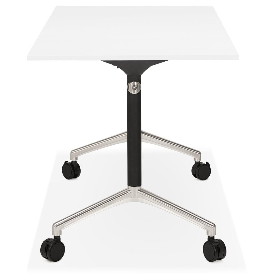 Opvouwbaar bureau &#039;FLEXO&#039; wit op wielen - 140x70 cm