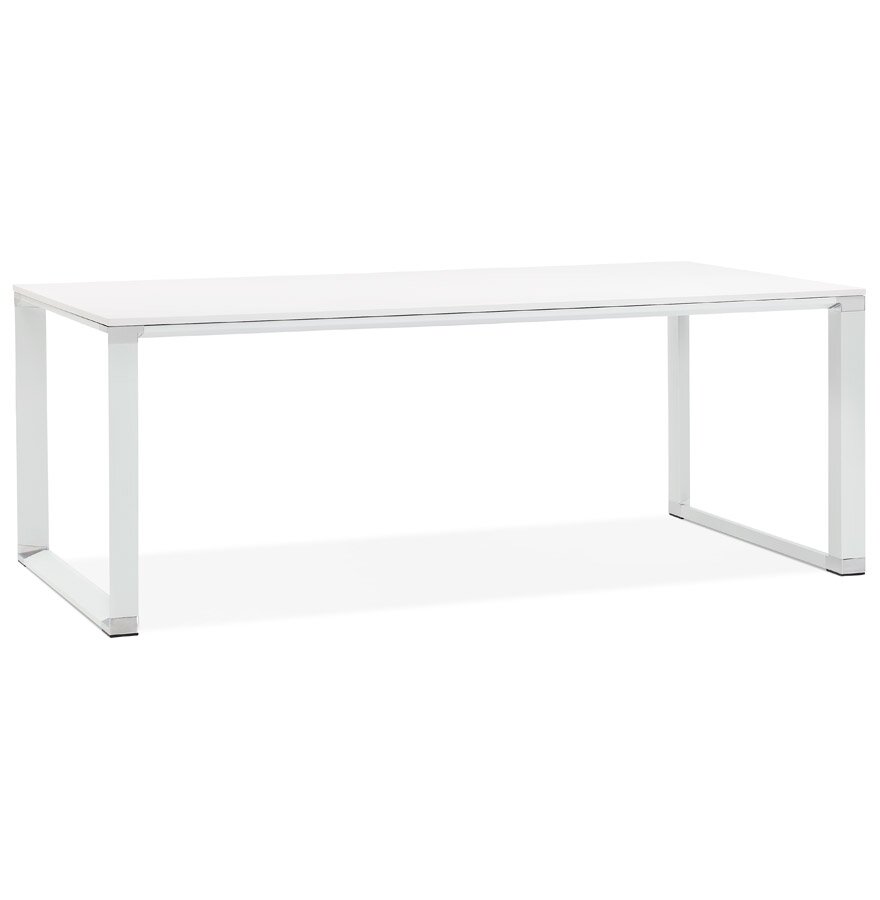 Groot recht directiebureau &#039;XLINE&#039; in wit hout - 200x100 cm
