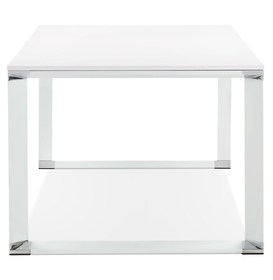 Groot recht directiebureau &#039;XLINE&#039; in wit hout - 200x100 cm