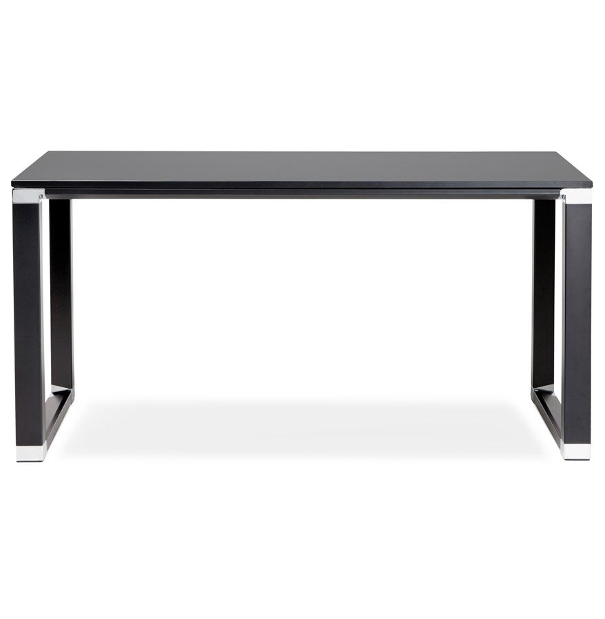 Klein recht directiebureau &#039;XLINE&#039; in zwart hout - 140x70 cm