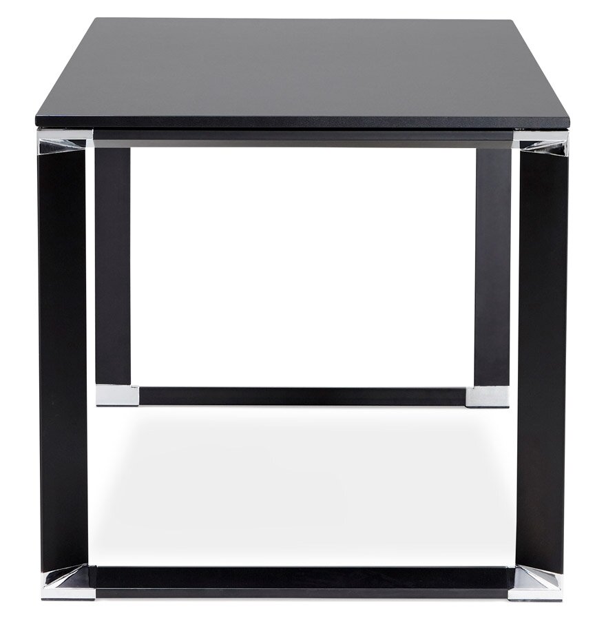 Klein recht directiebureau &#039;XLINE&#039; in zwart hout - 140x70 cm