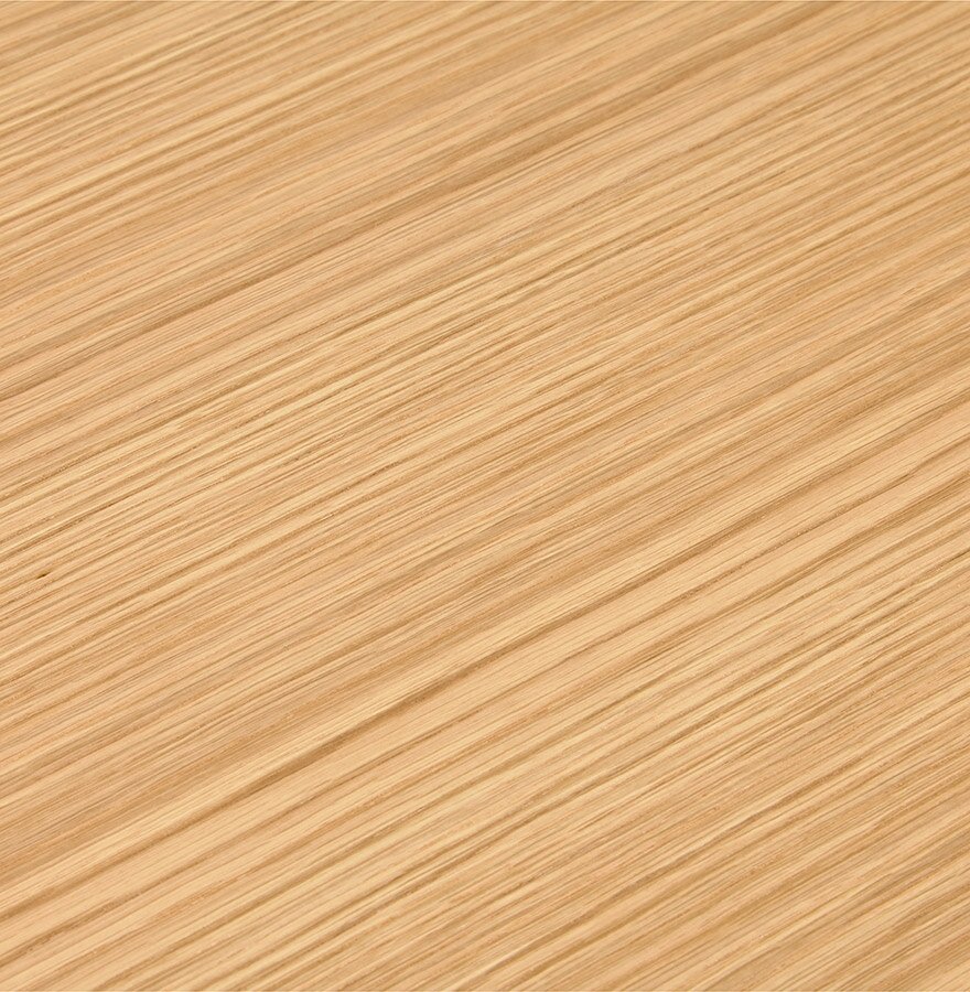 Klein recht designbureau &#039;XLINE&#039; in hout met natuurlijke afwerking en wit metaal - 140x70 cm