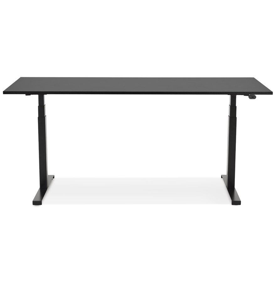 Zwarte elektrische en ergonomische bureau &#039;TRONIK&#039; - 160x80 cm