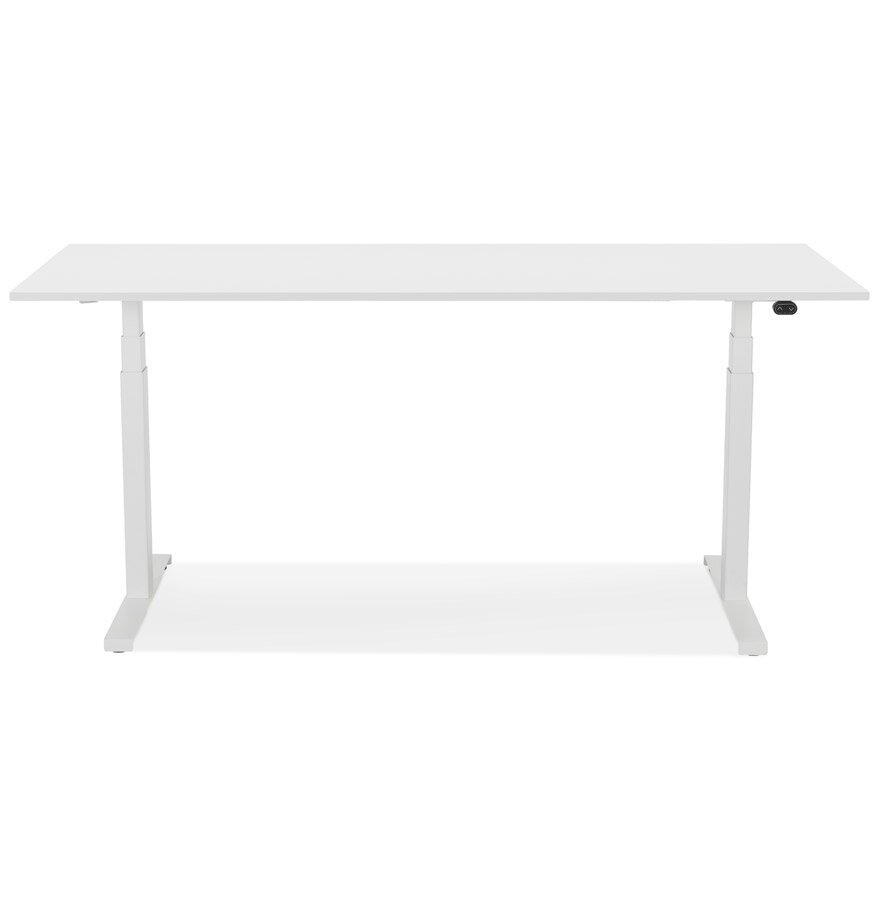 Witte verstelbare elektrische bureau &#039;TRONIK&#039; - 160x80 cm