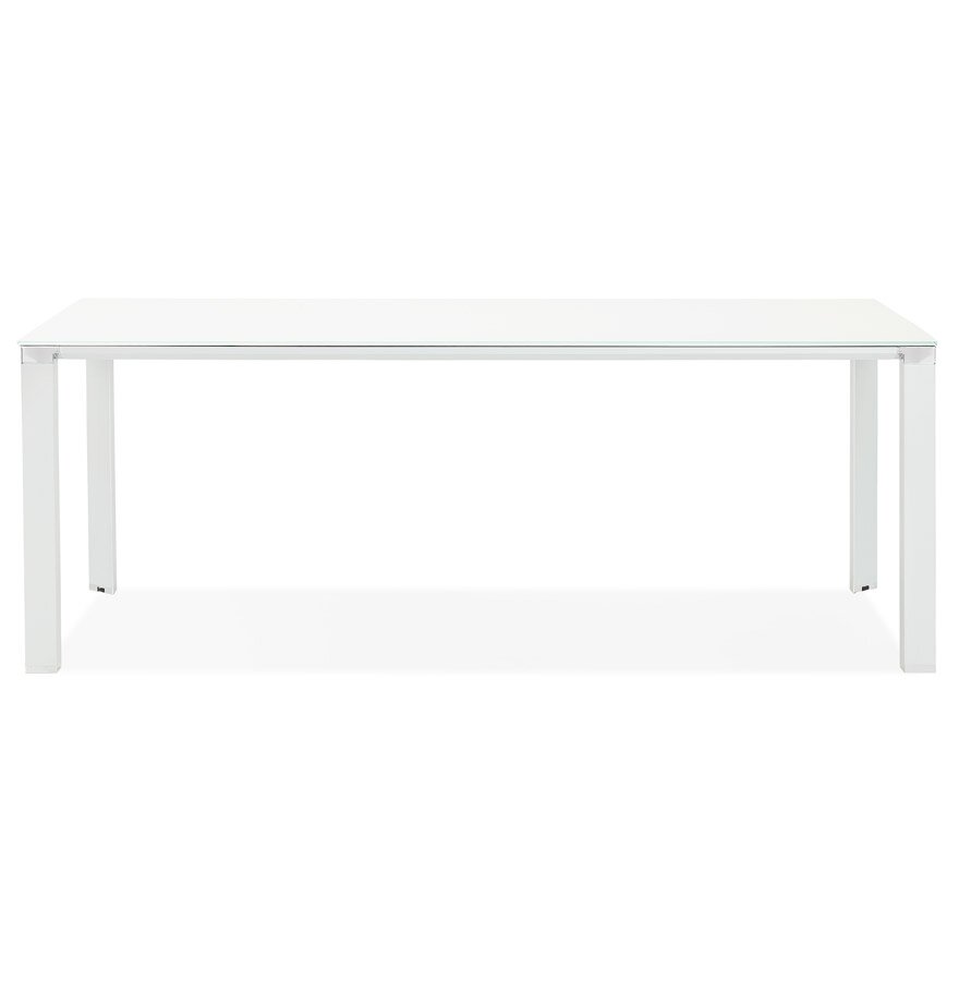 Design vergadertafel/eettafel &#039;XLINE&#039; van wit glas - 200x100 cm