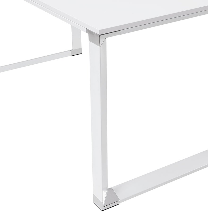 Groot hoekbureau van wit hout &#039;XLINE&#039; (hoek naar keuze) - 200 cm