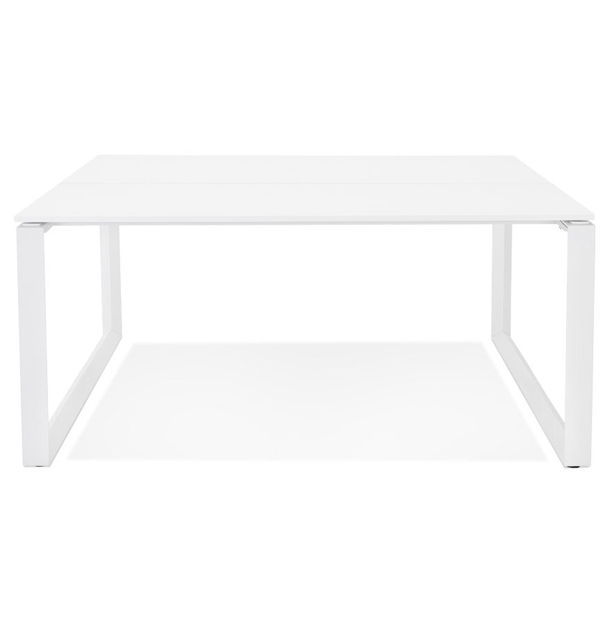 Witte vergadertafel / bench-bureau &#039;BAKUS SQUARE&#039; - 140x140 cm