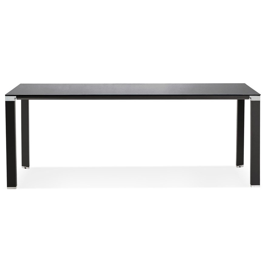 Design vergadertafel/eettafel &#039;XLINE&#039; van zwart glas - 200x100 cm