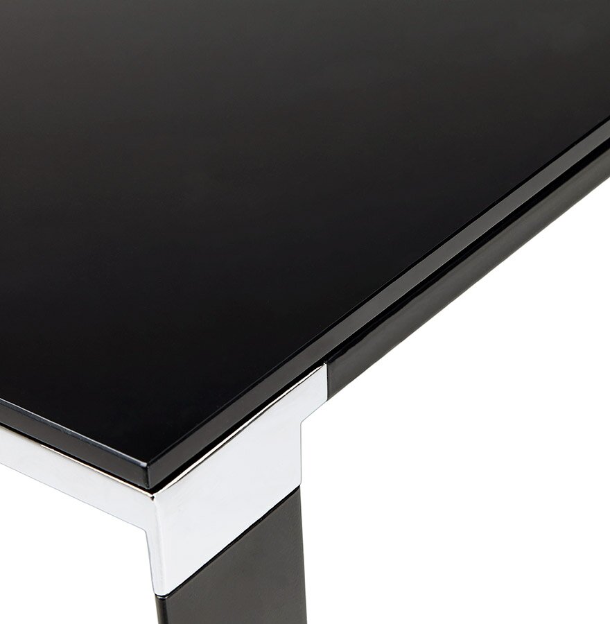 Design vergadertafel/eettafel &#039;XLINE&#039; van zwart glas - 200x100 cm
