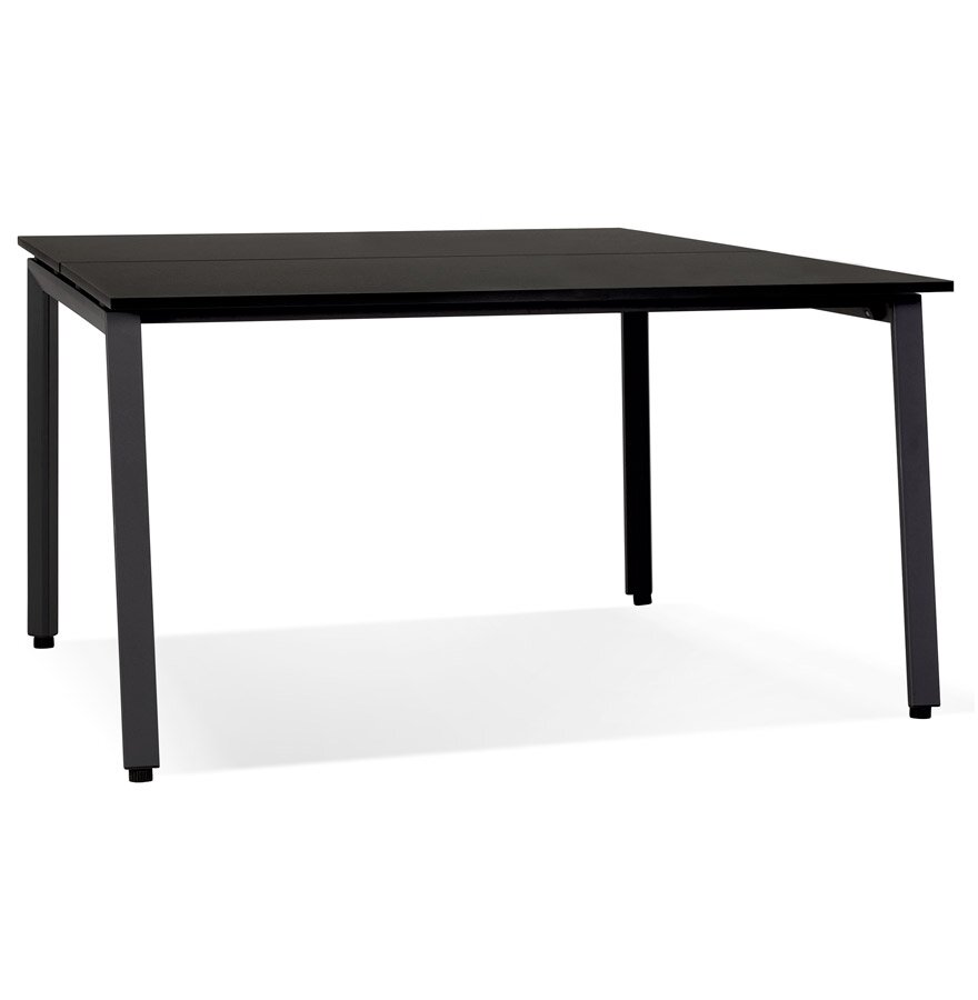 Zwarte vergadertafel/benchbureau &#039;AMADEUS SQUARE&#039; - 160x160 cm
