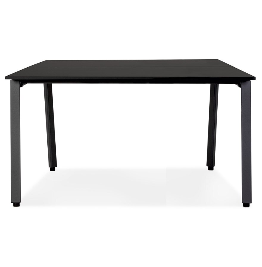 Zwarte vergadertafel/benchbureau &#039;AMADEUS SQUARE&#039; - 160x160 cm