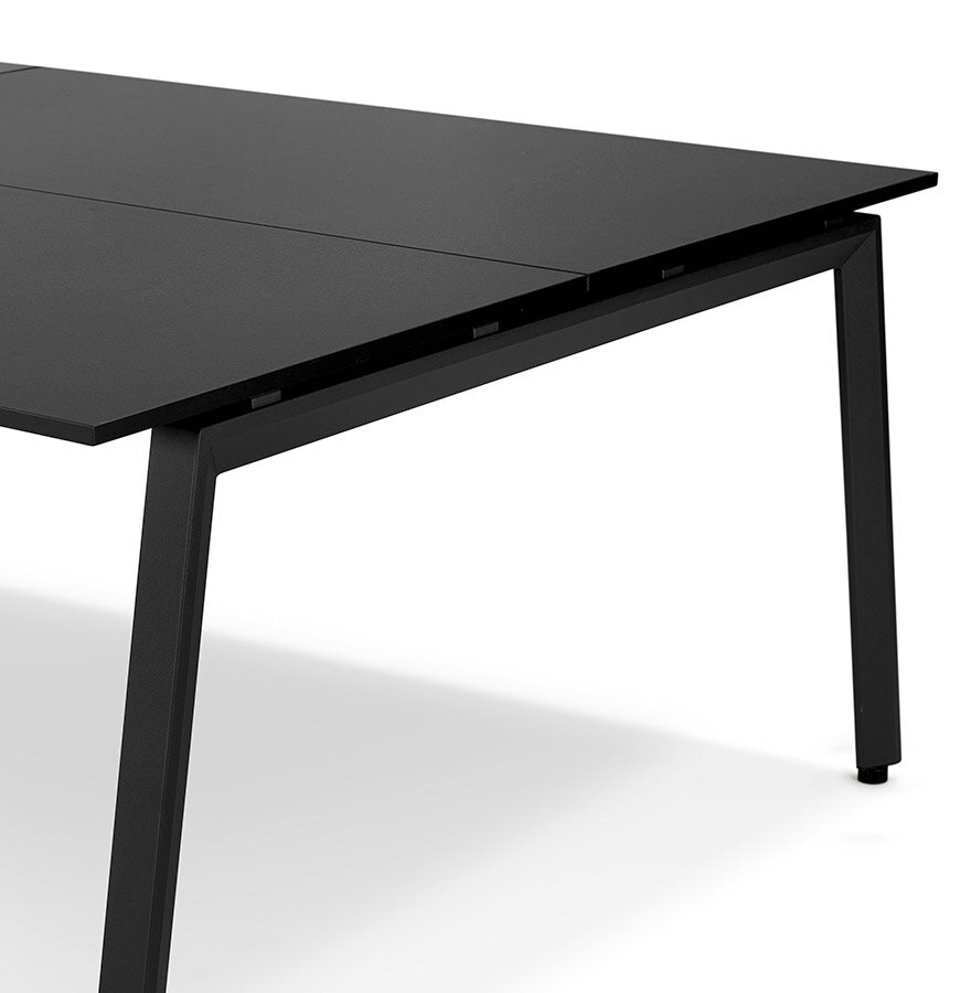 Zwarte vergadertafel/benchbureau &#039;AMADEUS SQUARE&#039; - 160x160 cm