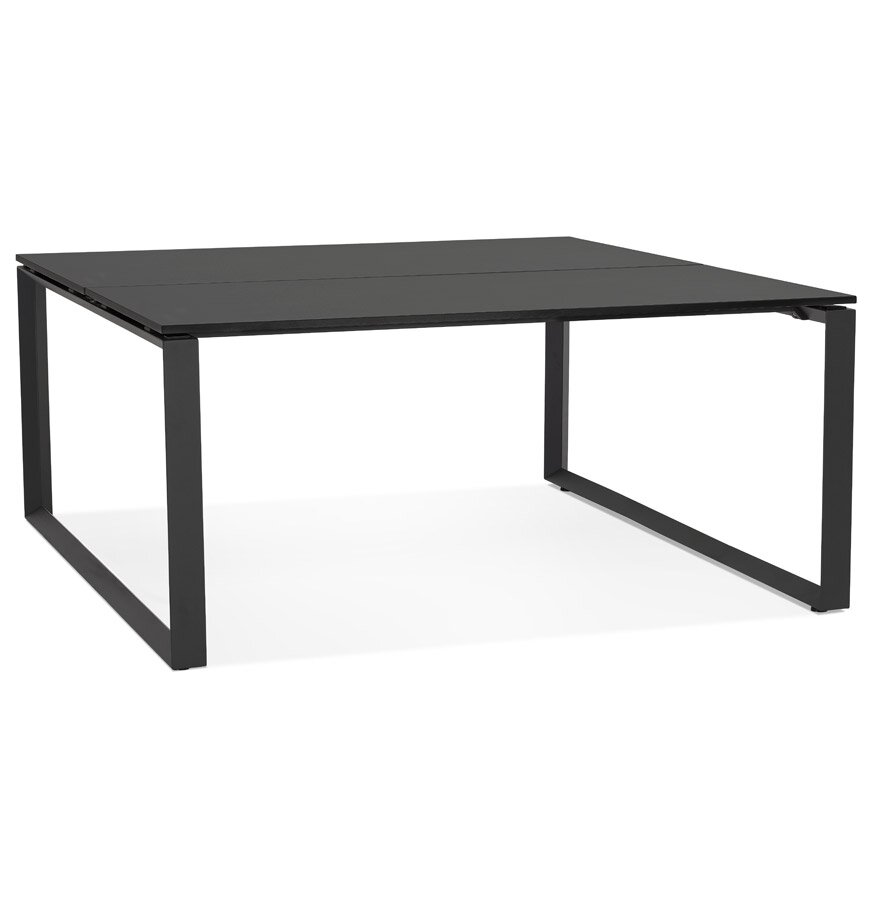 Zwarte vergadertafel / bench-bureau &#039;BAKUS SQUARE&#039; - 160x160 cm