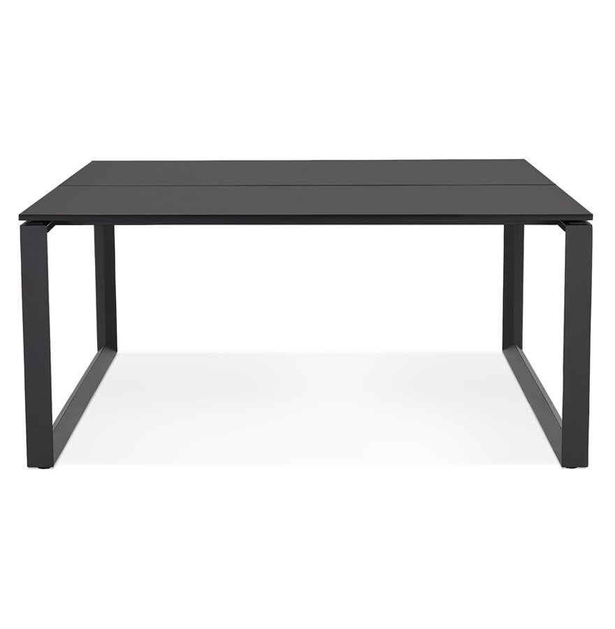 Zwarte vergadertafel / bench-bureau &#039;BAKUS SQUARE&#039; - 160x160 cm