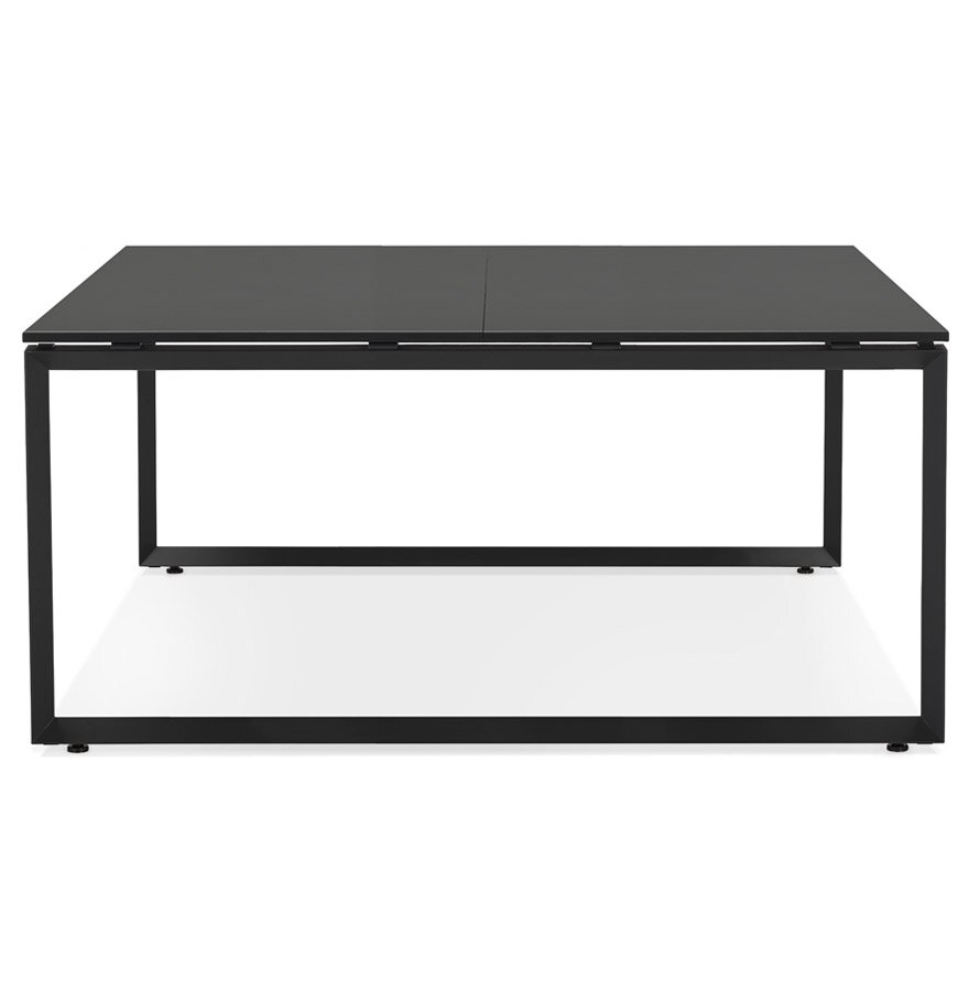 Zwarte vergadertafel / bench-bureau &#039;BAKUS SQUARE&#039; - 160x160 cm