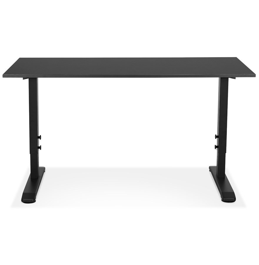 In hoogte verstelbare zwarte bureau &#039;OSMOSE&#039; - 140x70 cm