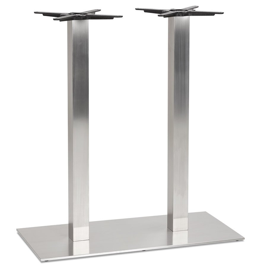 Tafelpoot van geborsteld metaal &#039;KARO DOUBLE&#039; 100 cm