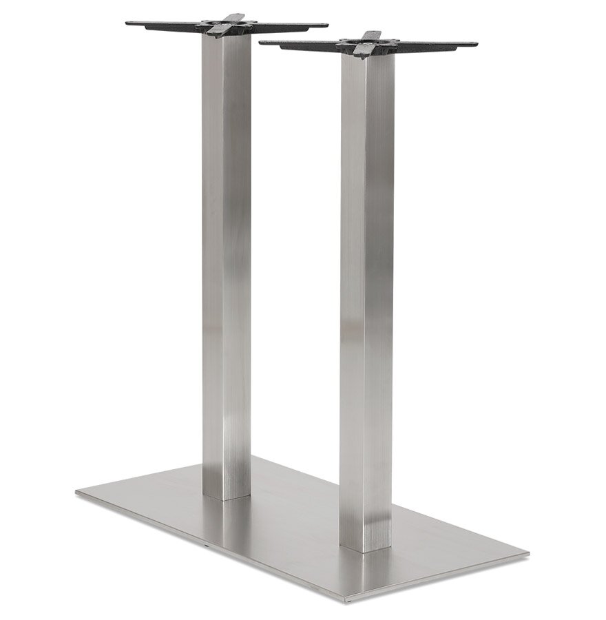 Tafelpoot van geborsteld metaal &#039;KARO DOUBLE&#039; 100 cm
