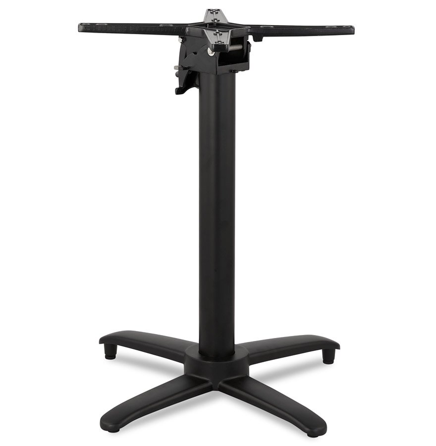Opvouwbare tafelpoot &#039;PRATIK&#039; 75 van zwart aluminium binnen/buiten