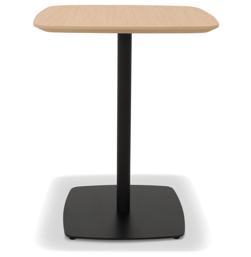 Kleine eettafel &#039;PATATI&#039; in hout met natuurlijke afwerking en zwart metaal - 60X60 CM
