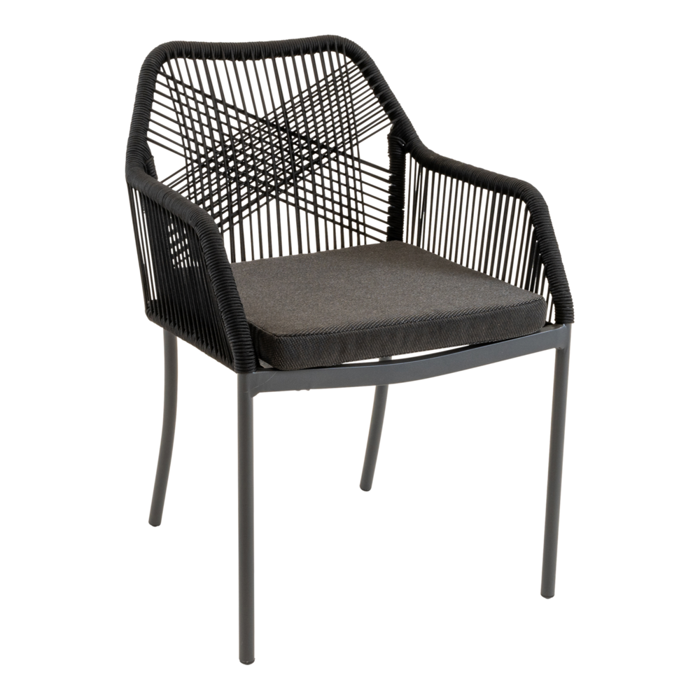 Outdoor Living - Stapelstoel Akita zwart